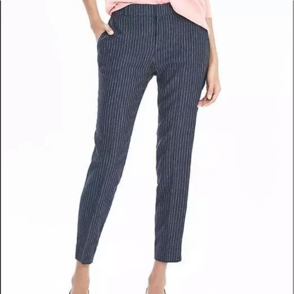 Banana Republic Avery linen blend pants pinstripe